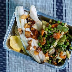 Dorada con verduras