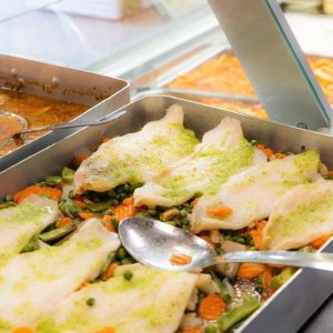 Lubina con verduras