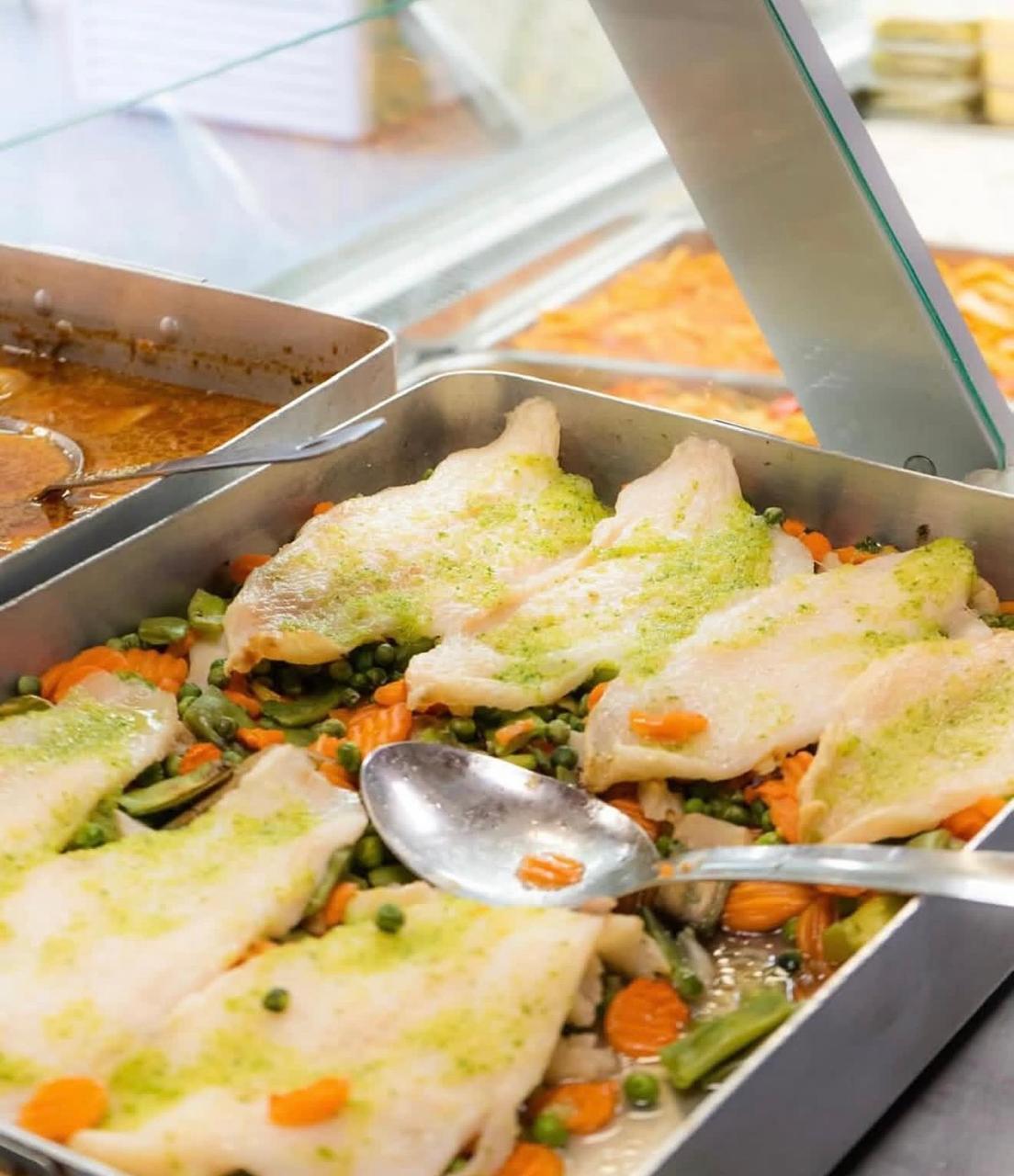 Lubina con verduras